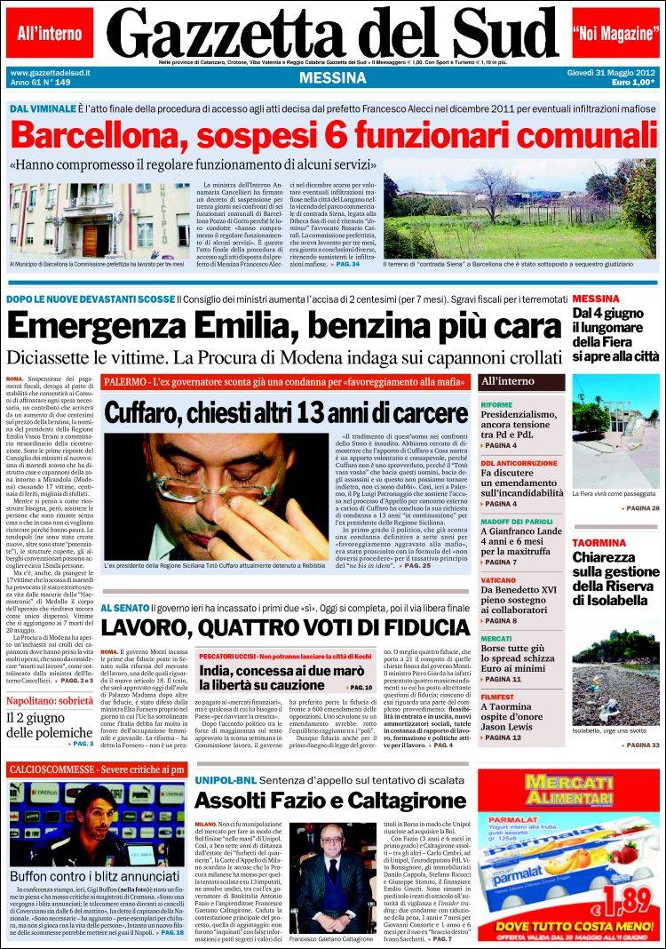 Le prime pagine di oggi Il Post