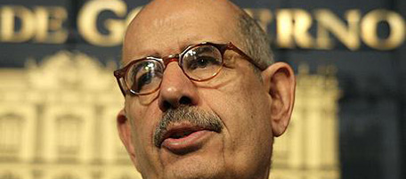 IAEA Director General Mohamed ElBaradei speaks during a news conference at the presidential palace in La Paz...International Atomic Energy Agency (IAEA) Director General Mohamed ElBaradei speaks during a news conference at the presidential palace in La Paz March 27, 2009. REUTERS/David Mercado (BOLIVIA POLITICS HEADSHOT ENERGY)