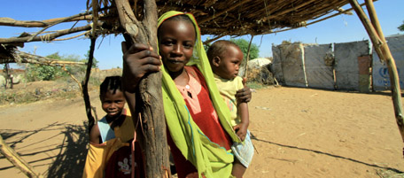 Sudanese children are pictured at the Kalma camp for the internally displaced, home to 80,000 people, on the outskirts of Nyala, the capital of South Darfur state, on November 29, 2010. AFP PHOTO/ASHRAF SHAZLY (Photo credit should read ASHRAF SHAZLY/AFP/Getty Images)