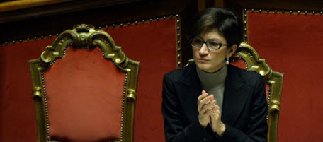 Foto Roberto Monaldo / LaPresse
20-12-2010 Roma
Politica
Senato, discussione su ddl Gelmini per la riforma dell'universita'
Nella foto Maria Stella Gelmini (Ministro Istruzione)

Foto Roberto Monaldo / LaPresse
20-12-2010 Rome
Senate, discussion on school reform
In the photo Maria Stella Gelmini