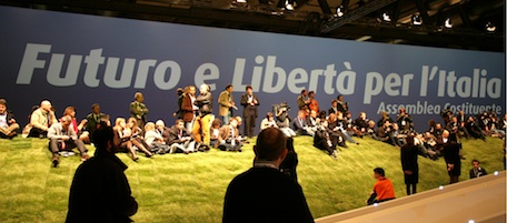 Â©Lapresse
11/02/11 Rho,MI,Italia
Politica
Assemblea costituente di futuro e libertÃ  fli presso fiera Milano