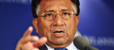 Former Pakistani President Pervez Musharraf speaks during a discussion on "US-Pakistan Relations" organized by the Atlantic Council's South Asia Center in Washington, DC, on November 10, 2010. AFP PHOTO/Jewel Samad (Photo credit should read JEWEL SAMAD/AFP/Getty Images)