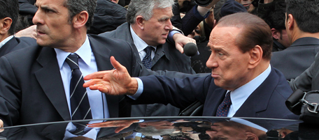 Stefano De Grandis/lapresse
Milano 28/03/11
Uscita di Silvio Berlusconi dal tribunale di Milano in occasione del processo Mediatrade