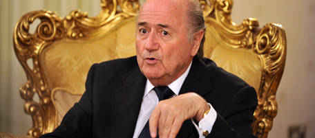 FIFA president Sepp Blatter speaks to the media after his meeting with Malaysia's Sultan Haji Ahmad Shah, president of the Football Association of Malaysia, in Kuala Lumpur on March 17, 2011. Blatter, hoping to win a fourth four-year term as Fifa president, on March 17 hinted that it could be his final term as the head of football's world body. AFP PHOTO / Saeed KHAN (Photo credit should read SAEED KHAN/AFP/Getty Images)