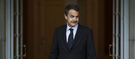 Spain's Prime Minister Jose Luis Rodriguez Zapatero is seen at the Moncloa Palace, in Madrid, on Friday, March 4, 2011. Spain's Minister Council has approved and fleshed out measures to save energy. The changes, that will take effect on March 7, including subsidizing purchases of special tires designed to cut down on car's gasoline consumption, lowering its highway speed limit and passed other energy saving measures such as switching to more efficient light bulbs to offset sharply higher oil prices stemming from turmoil in the Arab world. (AP Photo/Daniel Ochoa de Olza)