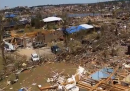 I danni del tornado visti dall'alto