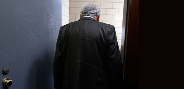 NEW YORK, NY - MAY 19: Former Managing Director of the International Monetary Fund Dominique Strauss-Kahn walks out of the court room after appearing in State Supreme Court for a bail hearing on May 19, 2011 in New York City. A grand jury has indicted the former IMF leader in connection with an alleged sexual assault on a hotel maid. Strauss-Kahn's bail hearing was granted. (Photo by Richard Drew-Pool/Getty Images)