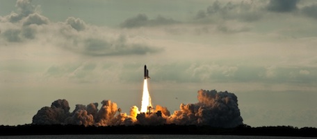 US space shuttle Endeavour lifts off from Kennedy Space Center in Florida on May 16, 2011 for its final and what will be the penultimate flight for the US shuttle program. "We want to thank all the tens of thousands of employees who have put their hands on this incredible ship," shuttle commander Mark Kelly said moments before liftoff at 8:56 (1256 GMT). AFP PHOTO/Nicholas KAMM (Photo credit should read BRUCE WEAVER/AFP/Getty Images)