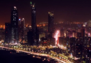 I grattacieli e le luci di Abu Dhabi