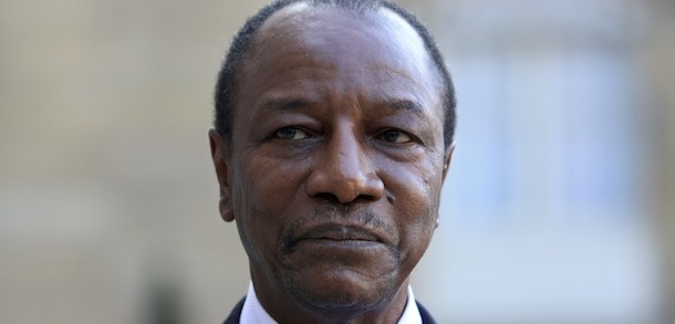 Portrait of Guinea's President Alpha Conde taken before a meeting with France's President Nicolas Sarkozy at the Elysee presidential Palace in Paris, on March 23, 2011. AFP PHOTO JOHANNA PYNEEANDEE (Photo credit should read JOHANNA PYNEEANDEE/AFP/Getty Images)