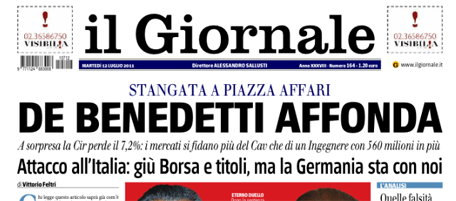 Le prime pagine di martedì 12 luglio 2011
