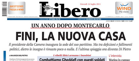 Le prime pagine di giovedì 14 luglio 2011
