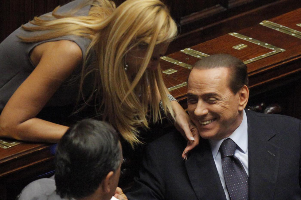 Berlusconi e le bionde 1: l'onorevole Biancofiore (Foto Mauro Scrobogna/LaPresse)