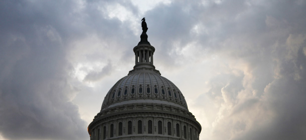 The U.S. Capitol is seen just after the House voted to pass debt legislation on Capitol Hill in Washington, on Monday, Aug. 1, 2011. (AP Photo/Jacquelyn Martin)