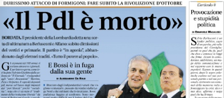 Le prime pagine di sabato 20 agosto 2011