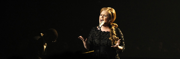 Adele performs at the MTV Video Music Awards on Sunday Aug. 28, 2011, in Los Angeles. (AP Photo/Matt Sayles)
