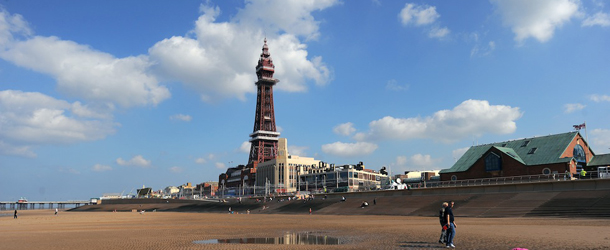 The Blackpool Tower is pictured in Blackpool, north-west England, as the observation platform at the top of the Tower reopens as the Blackpool Tower Eye, on September 1, 2011. A 4.15 tonne glass floor and new floor to ceiling glass observation platform runs along an entire side of The Blackpool Tower Eye. The famous British landmark Blackpool Tower reopens fully to the public today after a major 10 month restoration programme. AFP PHOTO/ANDREW YATES (Photo credit should read ANDREW YATES/AFP/Getty Images)