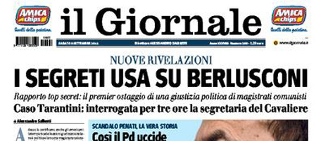 Le prime pagine di sabato 3 settembre 2011