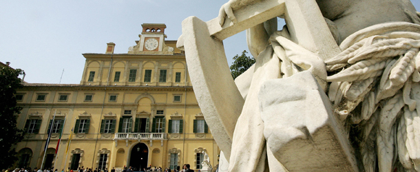 Parma, ITALY: An outside view shows the Ducale palace, headquarters of the European Food Safety Authority (EFSA) in Parma, which was inaugurated by Italian Prime Minister Silvio Berlusconi and European Commission Chairman Jose Manuel Barroso 21 June 2005. AFP PHOTO / Paco SERINELLI (Photo credit should read PACO SERINELLI/AFP/Getty Images)
