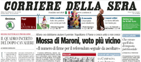 Le prime pagine di domenica 2 ottobre 2011