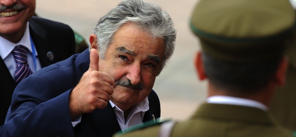 Uruguayan President Jose Mujica arrives at the Chilean Congress to take part in the inauguration ceremony of Chilean President Sebastian PiÃ±era in Valparaiso on 11 March, 2010. Rightwing billionaire businessman PiÃ±era was sworn in as the new president of Chile as three strong aftershocks rocked the quake-hit nation. AFP PHOTO/Evaristo SA (Photo credit should read EVARISTO SA/AFP/Getty Images)
