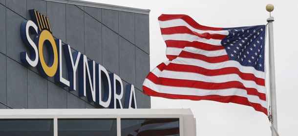 The exterior view of Solyndra Inc. in Fremont, Calif., Monday, May 24, 2010. President Obama plans to tour Solyndra, Inc., a solar panel manufacturing facility, on Wednesday. Through the Recovery Act, the Department of Energy offered a $535 million loan guarantee to Solyndra, Inc., to support the construction of a commercial-scale manufacturing plant for its proprietary solar photovoltaic panels. (AP Photo/Paul Sakuma)
