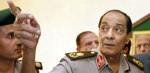 Il generale a capo dell&#8217;esercito egiziano Hussein Tantawi (AP Photo, Amr Nabil, Pool)
