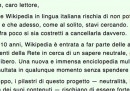 Wikipedia Italia si censura contro la legge sulle intercettazioni