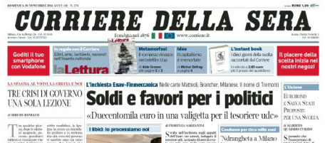 Le prime pagine di domenica 20 novembre 2011