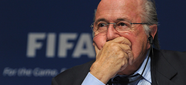 ZURICH, SWITZERLAND &#8211; OCTOBER 21: FIFA president, Sepp Blatter looks on during a press conference held after the FIFA Executive Committee Meeting at the FIFA headquarters on October 21, 2011 in Zurich, Switzerland. During this third meeting of the year, held on two days, the FIFA Executive Committee has approved the match schedules for the FIFA Confederations Cup Brazil 2013 and the 2014 FIFA World Cup Brazil. (Photo by Harold Cunningham/Getty Images)
