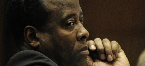 LOS ANGELES, CA &#8211; OCTOBER 27: Dr. Conrad Murray listens during testimony by Dr. Robert Waldman, an addiction specialist, during the final stage of his defense during his involuntary manslaughter trial in the death of singer Michael Jackson in Los Angeles Superior Court on October 27, 2011 in Los Angeles, California. Murray has pleaded not guilty and faces four years in prison and the loss of his medical licenses if convicted of involuntary manslaughter in Jackson&#8217;s death. (Photo by Paul Buck-Pool/Getty Images)
