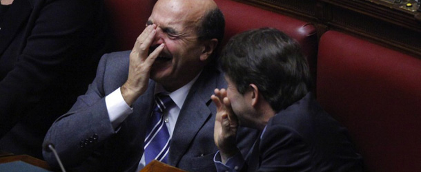 Foto Mauro Scrobogna /LaPresse
09-11-2011 Roma
Politica
Camera &#8211; variazione bilancio
Nella foto: le risate di Pierluigi Bersani e Dario Franceschini
Photo Mauro Scrobogna /LaPresse
09-11-2011 Roma
Politics
Chamber of Deputies &#8211; budget bill
In the picture: Pierluigi Bersani, Dario Franceschini
