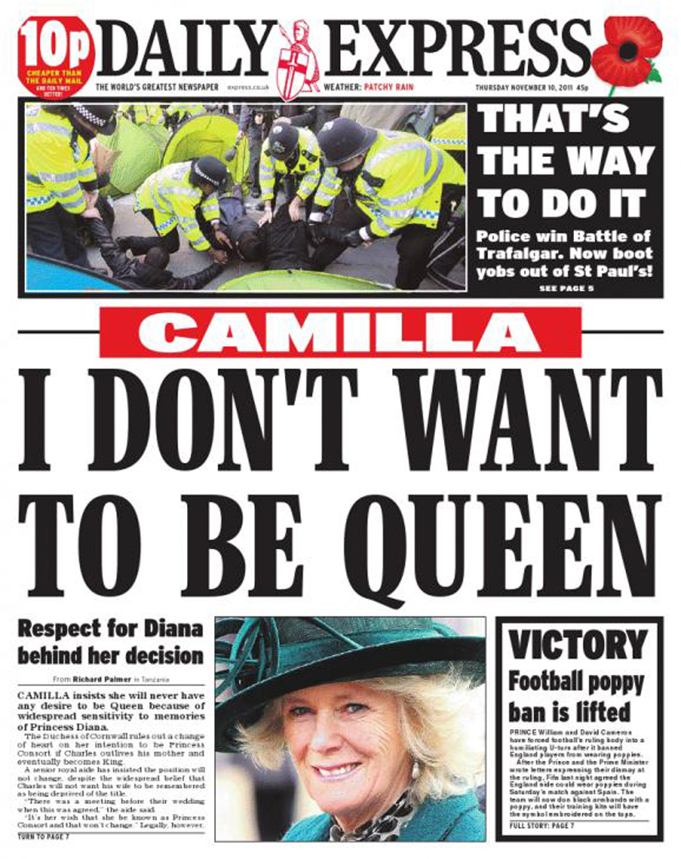 I giornali inglesi di giovedì 10 novembre