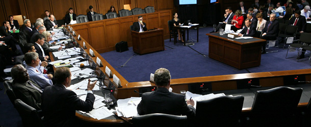 WASHINGTON, DC &#8211; SEPTEMBER 13: Congressional Budget Office Director Douglas Elmendorf testifies during a hearing before the Joint Deficit Reduction Committee, also known as the supercommittee, September 13, 2011 on Capitol Hill in Washington, DC. The committee heard from Elmendorf on &#8220;The History and Drivers of Our Nation&#8217;s Debt and Its Threats.&#8221; (Photo by Alex Wong/Getty Images)

