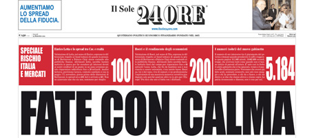 Il Foglio sfotte il Sole 24 Ore