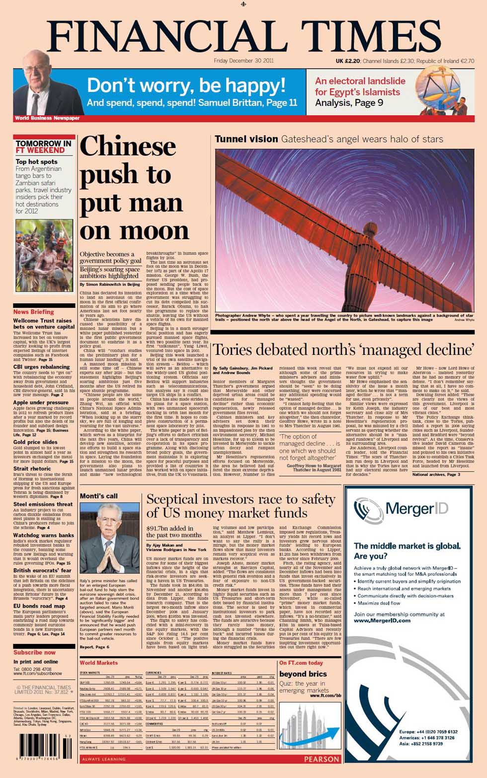 I giornali inglesi di venerdì 30 dicembre