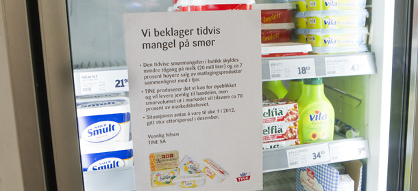 La Norvegia ancora senza burro