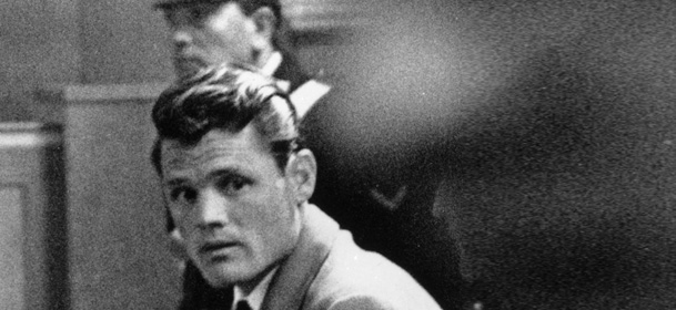 13th April 1961: American jazz trumpeter Chet Baker (1929 &#8211; 1988) during his trial in Lucca, near Florence, Italy, on charges of the illegal use of narcotics for which he was subsequently imprisoned. (Photo by Keystone/Getty Images)
