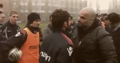 I video del capo degli ultras del Piacenza che terrorizza dirigenti e giocatori, lo scorso novembre