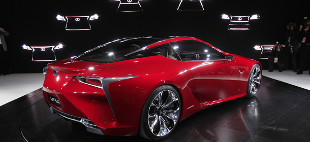 The Lexus LF-LC concept is introduced at the North American International Auto Show in Detroit, Monday, Jan. 9, 2012. (AP Photo/Carlos Osorio)