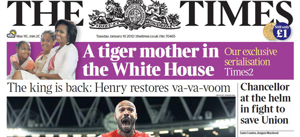 I giornali inglesi di martedì 10 gennaio