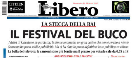 Le prime pagine di domenica 19 febbraio 2012