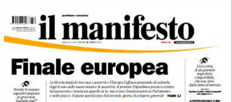 Le prime pagine di domenica 12 febbraio 2012