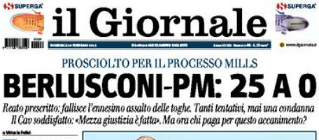 Le prime pagine di domenica 26 febbraio 2012