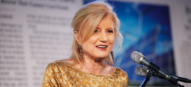 NEW YORK - NOVEMBER 14: Honoree Arianna Huffington speaks at the NRDC's 13th Annual 'Forces For Nature' Benefit at American Museum of Natural History on November 14, 2011 in New York City. (Photo by Amy Sussman/Getty Images for NRDC)