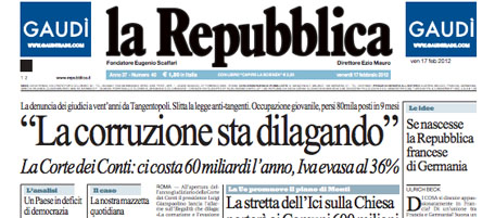 Le prime pagine di venerdì 17 febbraio 2012