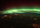 L'aurora boreale, vista dallo spazio