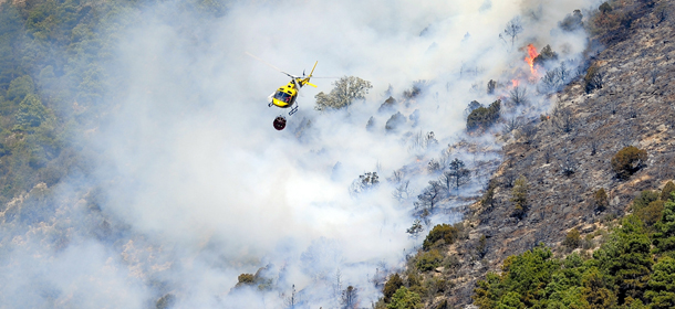 Gli incendi sui Pirenei