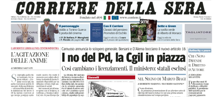 Le prime pagine di giovedì 22 marzo 2012