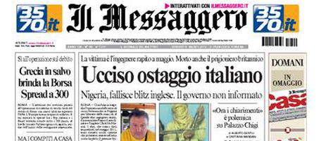 Le prime pagine di venerdì 9 marzo 2012